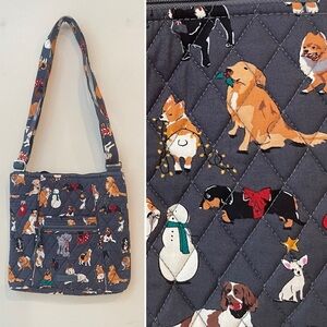 Vera Bradley Holiday Dogs Crossbody Bag
